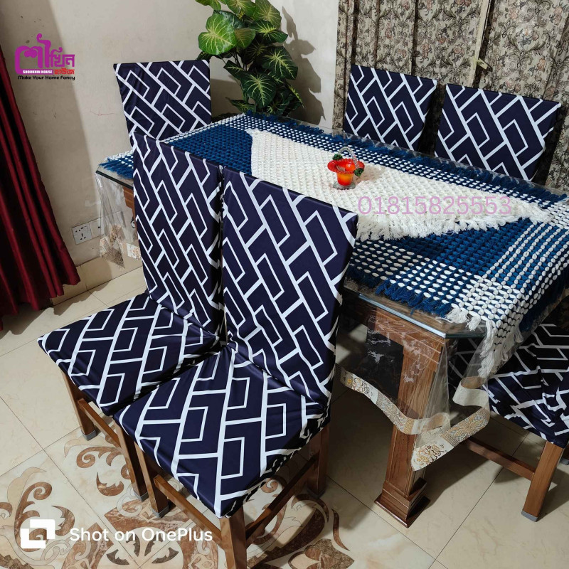 4pc Blue Strike Design ( luxury Spandex Fabric) color life guaranty